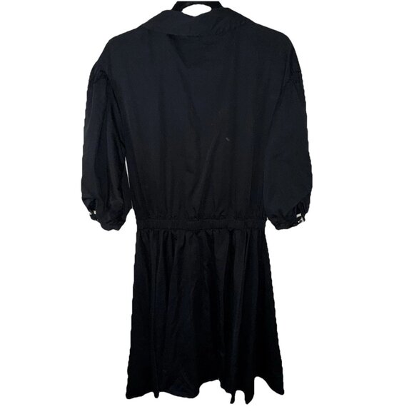 Club Monaco Collared A-line Dress Women Size 10 Black Work Professional Party - Picture 3 of 9